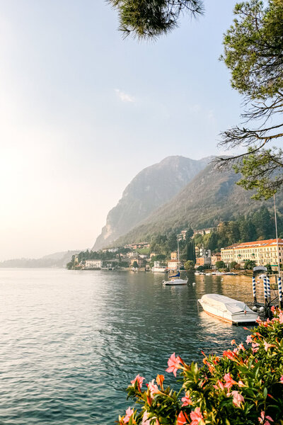 Sunrise view over Lake Como, Italy.
