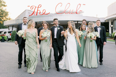 Wedding Party at The Club in Birmingham, Alabama | Kindred Weddings Event Planning and Maddie Moore Photo