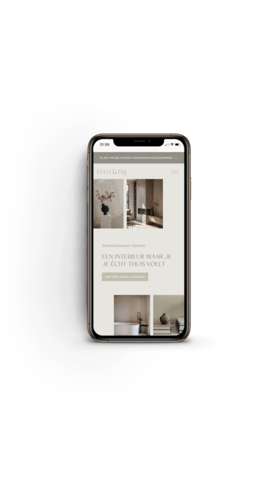 Showit website template voor interieurontwerpers