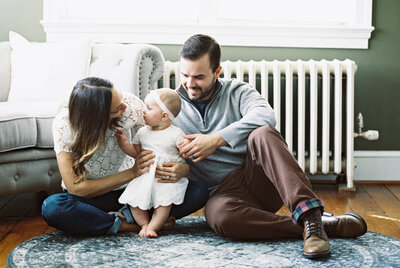 Six month family session at home in Olney, Maryland.