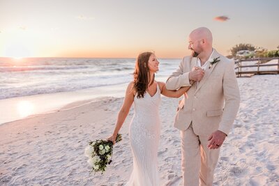 Joy + Gordon's elopement at the beach near the St. Pete Pier, st pete elopement package