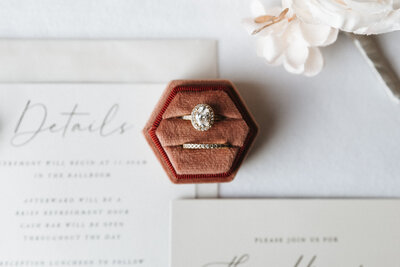 Invitation Suite and Wedding Rings