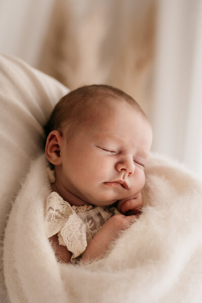 Photo of a newborn baby sleeping
