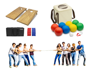 Team Yard Game Rentals Bocce Ball Cornhole Tug of War