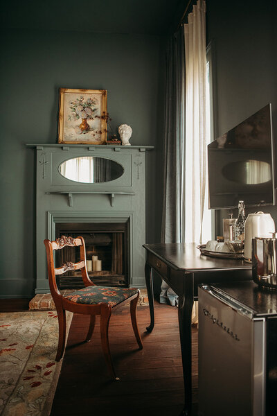 The Color drenched walls of Crystal River Inn create restful spaces for their guests