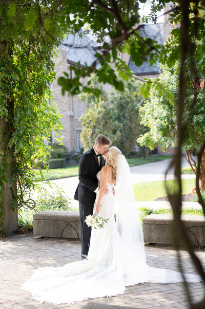 Bride in front of Basilica doors