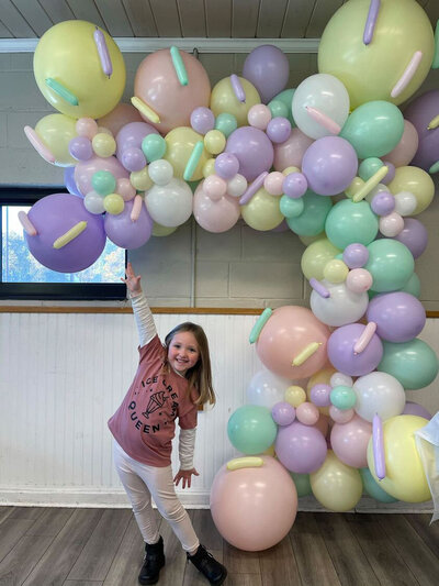 Kids Party Balloon Arch