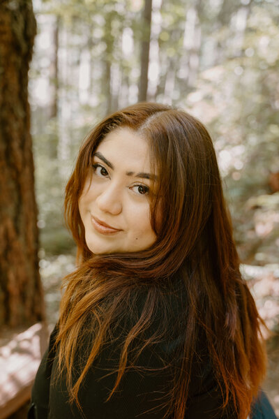 Portrait of Silvia Aguayo, Arizona-based maternity and wedding photographer.