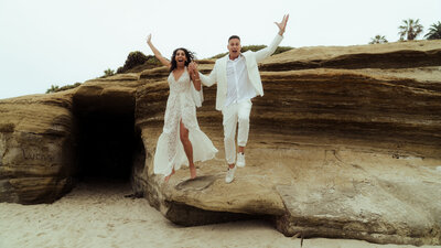 san diego engagement photo on beach