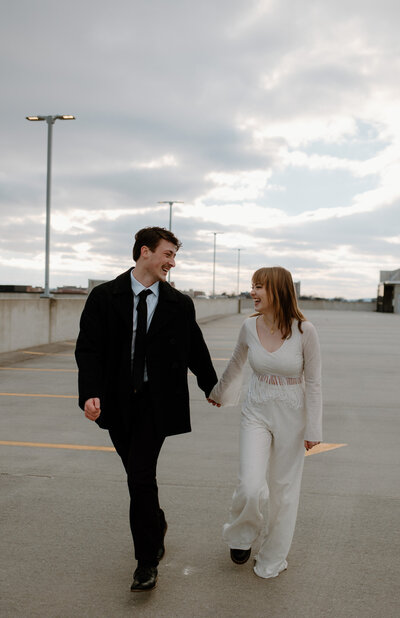 Classy and fun engagement portraits.