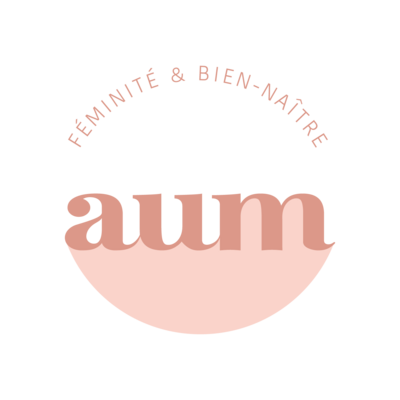 Logo vieux rose de Aum Monde, féminité et bien-naître