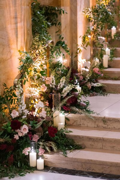 Wedding Staircase Floral Arch