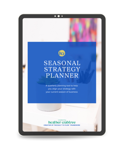 Seasonal Strategy Planner workbook on ipad