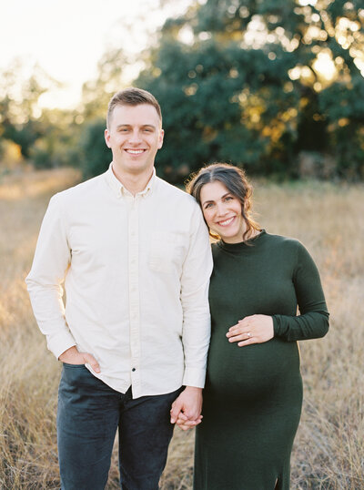 Amanda Mirabella pregnancy photo in a green dress