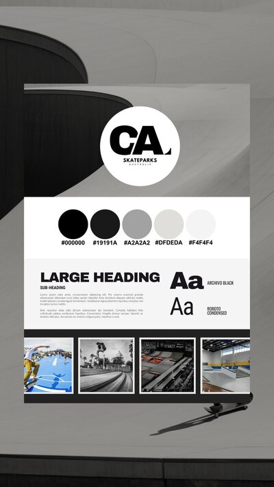 CA Skateparks Australia Brandboard