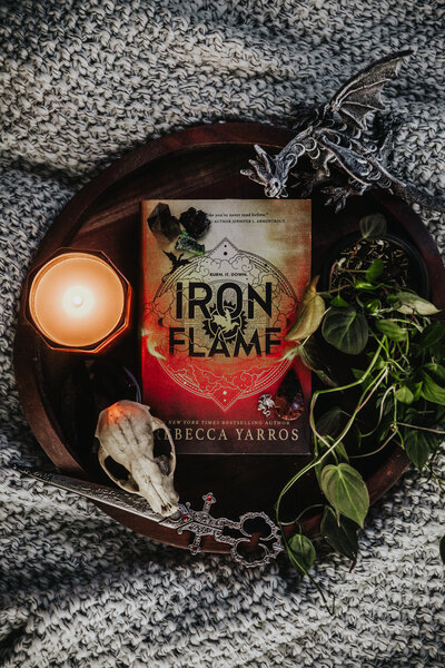 Iron Flame book flatlay