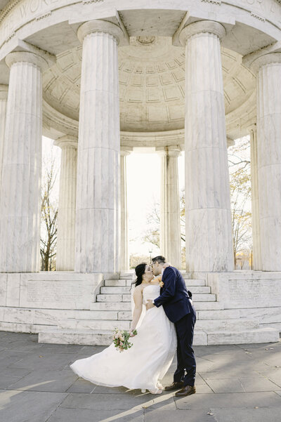 Joyful couple celebrating just married moment, coordinated by Shelsea Ray of Ray of Sunshine Weddings.