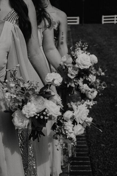 bouquets and flowers posed