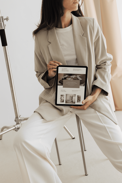 Website ontwerp Listing and Living  op iPad