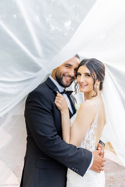 Bride holding bouquet at Bay Area Wedding