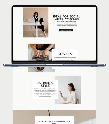 Sales Page Template for online coaches