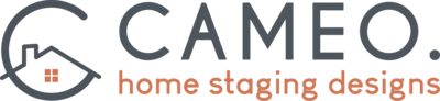 black and orange cameo home staging designs logo