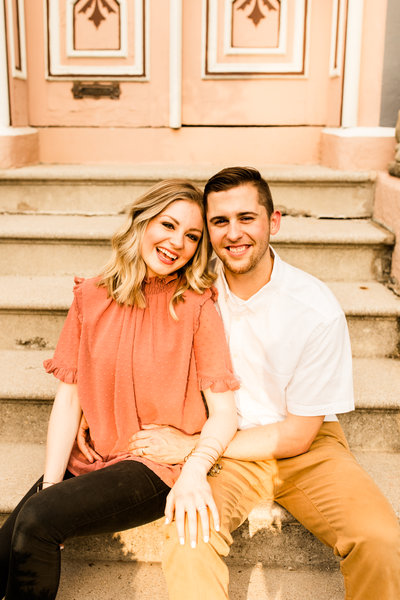 Bride with pink bouquet at bloomington country club
