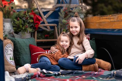 boy and girl christmas photo