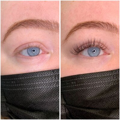 before and after ottawa classic eyelash extensions