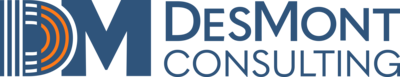 The main logo of DesMont Consulting displayed in all colors, representing the brand’s professional identity and commitment to financial consulting services.