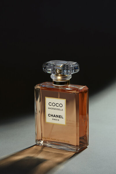 coco chanel bottle product photography los angeles