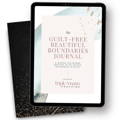 Guilt-free boundaries journal by Triple Moon Coaching