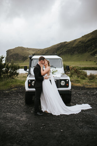 Elopement ceremony in a moss-covered Icelandic valley, the love between them as powerful as the landscape.