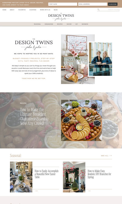 The Design Twins Blog Design by Gillian Sarah