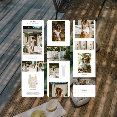 Newsletter design mock up on image background
