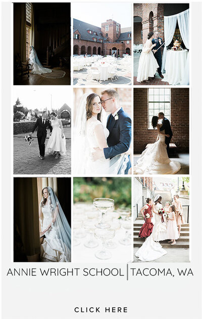 wedding portraits and candid wedding  photos from Annie Wright School  in Tacoma WA