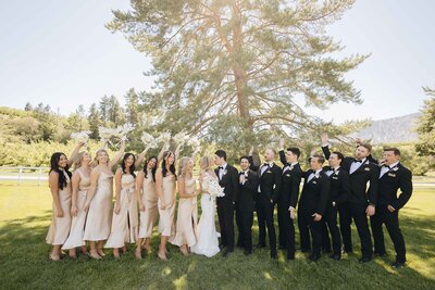 Bridal Party All Lined Up - Mikayla & Mario | Harmony Meadows Wedding - Lake Chelan Wedding