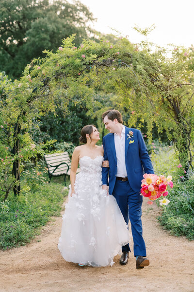 Bride and groom embrace at their wedding at Still Waters Ranch