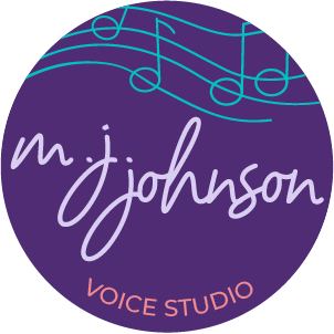 MJ Johnson Voice studio brandmark purple