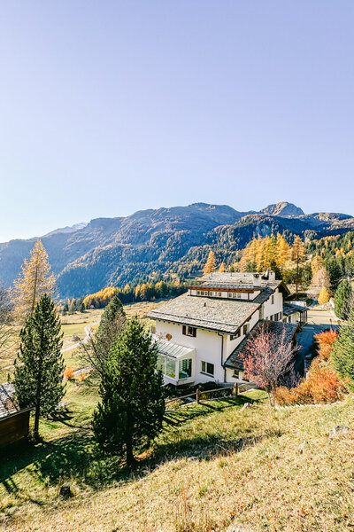 Autumn view of the mountains in Switzerland