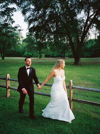 wedding couple portraits at pen ryn venue on film