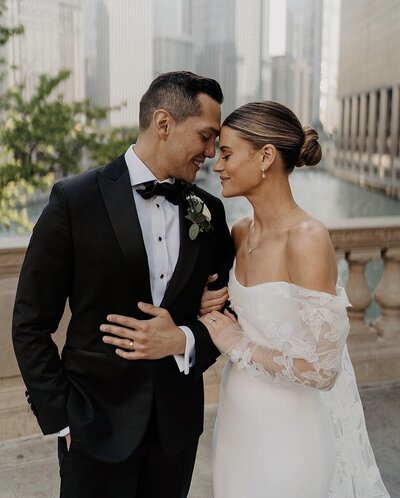 Bride and Groom posing together