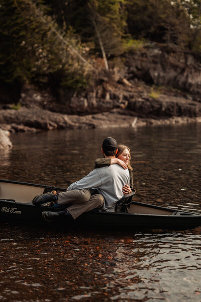Canoe Engagement Session in Duluth Minnesota
