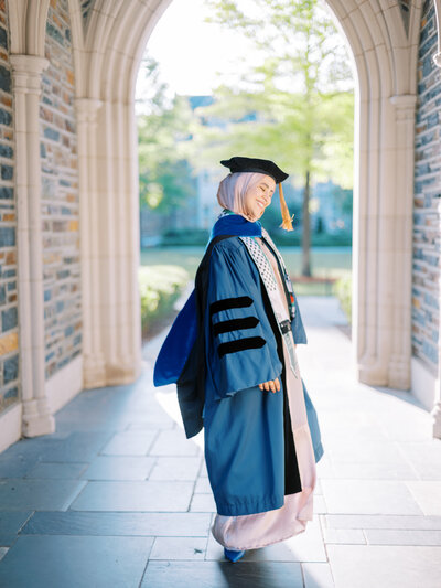 A Duke PhD Student on campus