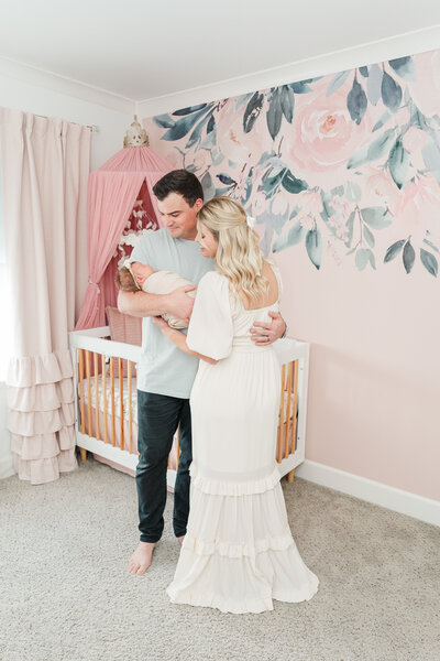 Pink and White Classic Lifestyle Baby Girl Newborn Photos Castle Rock Colorado Elena Spraguer Photography 0052