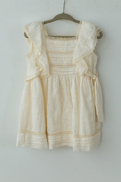 little girls cream dress from zara