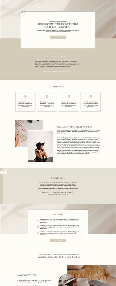 Template showit coach freelance