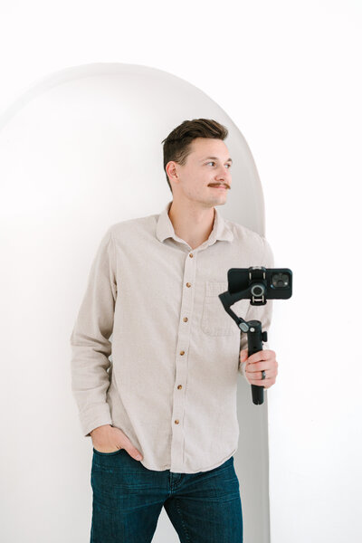 Content creator posing for a photo