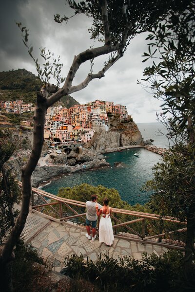 Couple on Vacation Looking at Water