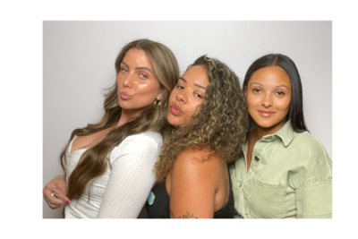 Group using the Skyebox Events photo booth